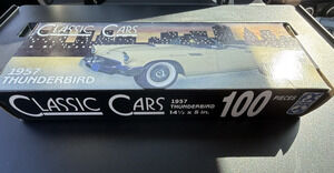 Vintage Classic Cars Fx Schmid 1957 Thunderbird Puzzle 100 Pieces ~ 14.5 x 5